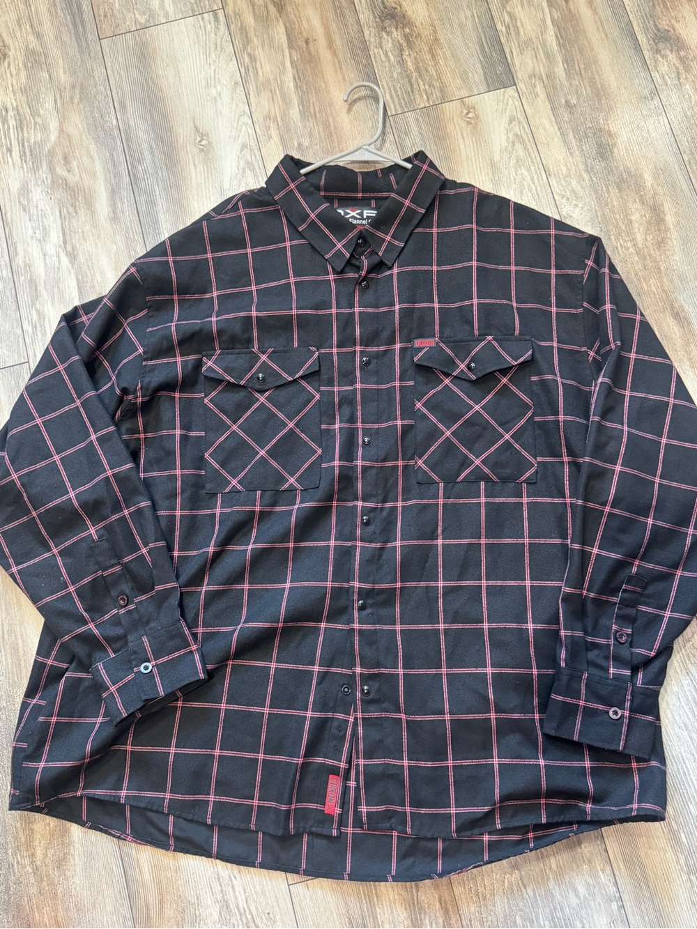 Men's Dixxon Black flannel “the gridlock” snap front